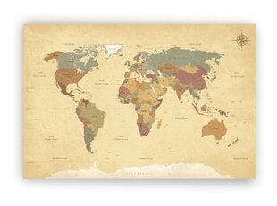 Карта мира из пробкового материала цена и информация | Репродукции, картины | kaup24.ee