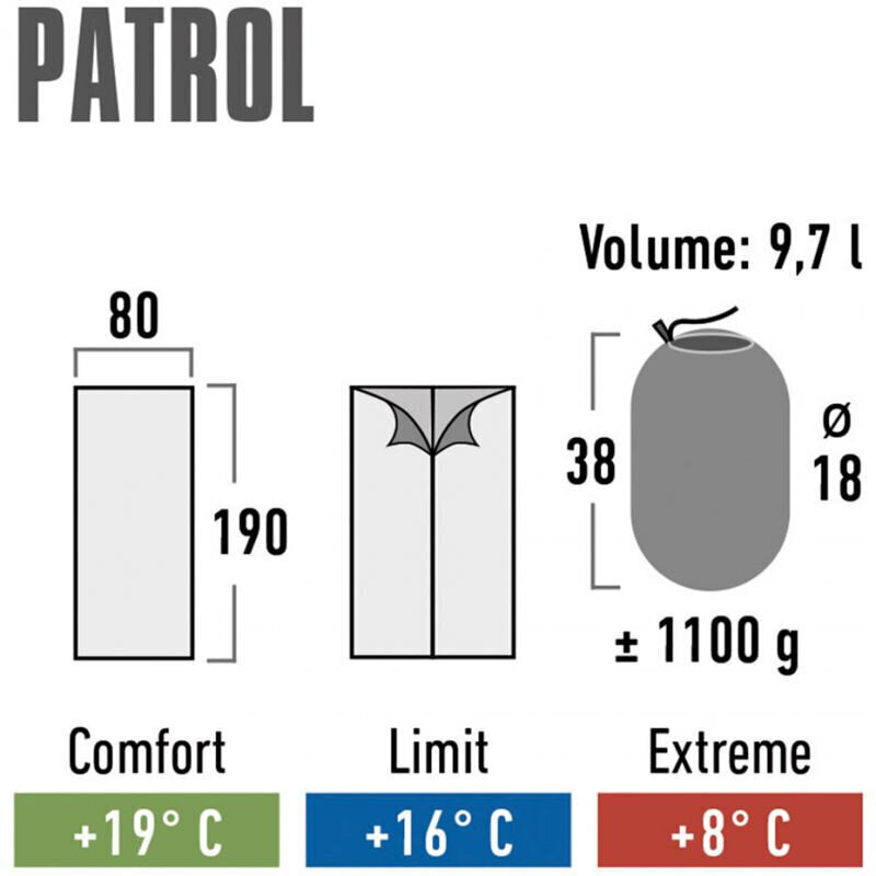 Magamiskott High Peak Patrol 190 x 80 cm hind ja info | Magamiskotid | kaup24.ee