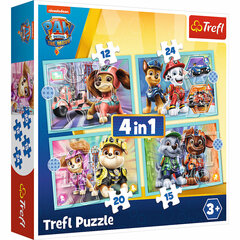 Puzzle 176 paw patrol/ * 4в1 шт цена и информация | Пазлы | kaup24.ee