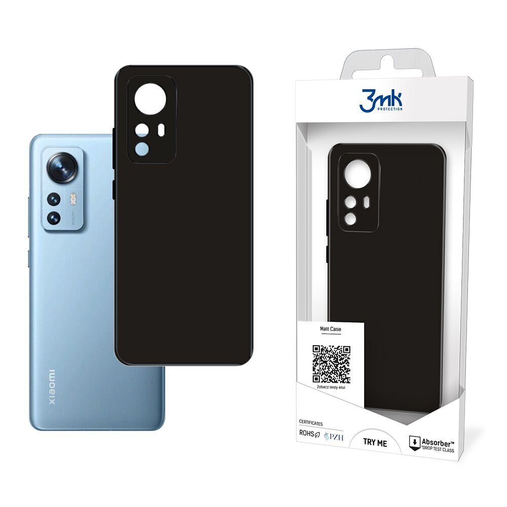 Telefoniümbris 3mk Matt Case Xiaomi 12/12X must цена и информация | Telefoni kaaned, ümbrised | kaup24.ee