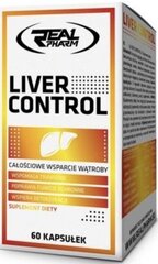 Real Pharm Liver Control 60 капсул цена и информация | Витамины, пищевые добавки, препараты для хорошего самочувствия | kaup24.ee