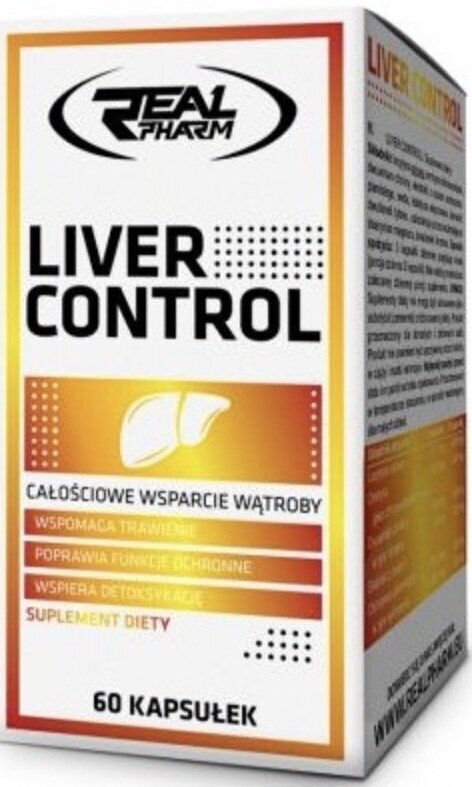 Real Pharm Liver Control 60 kapslid цена и информация | Vitamiinid, toidulisandid, preparaadid tervise heaoluks | kaup24.ee