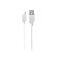 Maxlife kaabel USB - microUSB 3,0 m 2A, valge hind ja info | Mobiiltelefonide kaablid | kaup24.ee