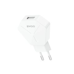 Сетевое зарядное устройство BWOO CDA15 1x USB 2A, белое цена и информация | Зарядные устройства для телефонов | kaup24.ee