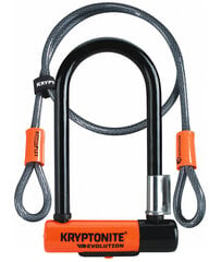 Kryptonite Evolution Mini-7 With 4' Flex Cable, велосипедный замок цена и информация | Замки для велосипеда | kaup24.ee