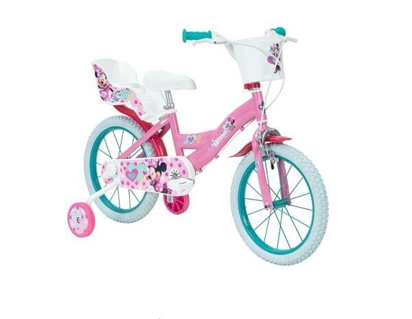 Laste jalgratas Huffy Minnie 16" Bike, valge/roosa цена и информация | Jalgrattad | kaup24.ee