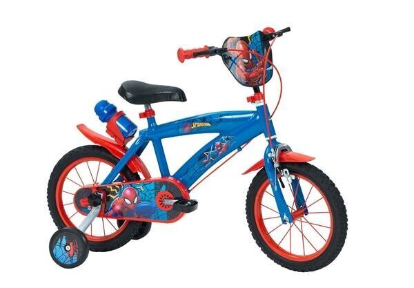 Laste jalgratas Huffy Spider-Man 14", sinine/punane hind ja info | Jalgrattad | kaup24.ee