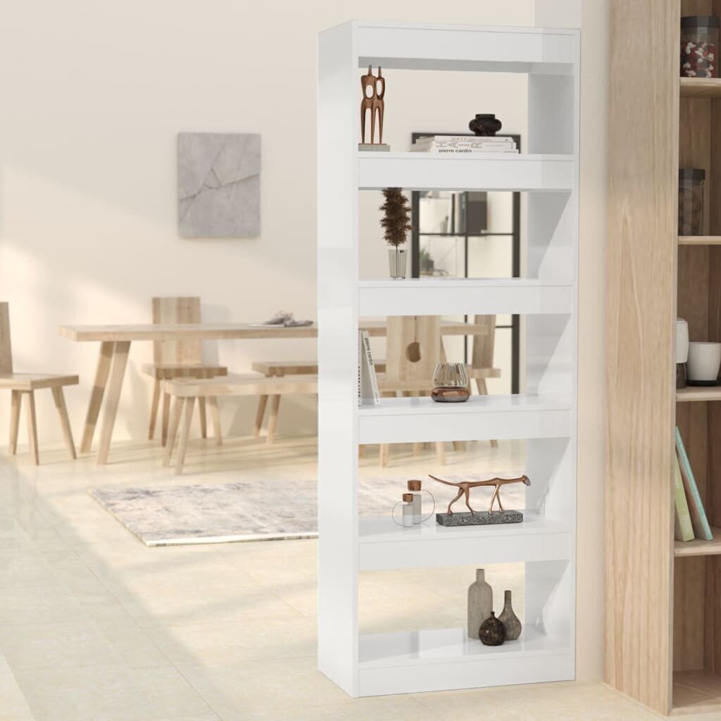 vidaXL raamaturiiul/ruumijagaja valge 60x30x166 cm puitlaastplaat hind ja info | Riiulid | kaup24.ee