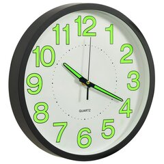 325166 vidaXL Luminous Wall Clock Black 30 cm цена и информация | Часы | kaup24.ee