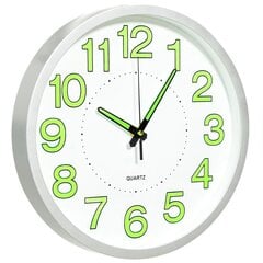 325167 vidaXL Luminous Wall Clock White 30 cm hind ja info | Kellad | kaup24.ee