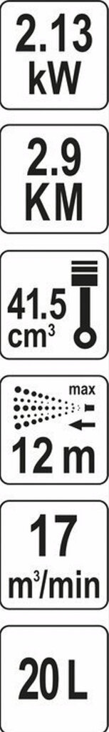Bensiinimootoriga prits YATO 2,9 kW 20 l цена и информация | Kastekannud, voolikud, niisutus | kaup24.ee