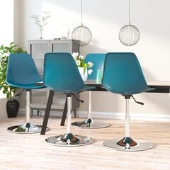 Кухонные стулья, 4 шт., синие цена и информация | Стулья для кухни и столовой | kaup24.ee