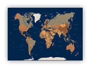 Korgimaal – sinine maailmakaart hind ja info | Seinapildid | kaup24.ee