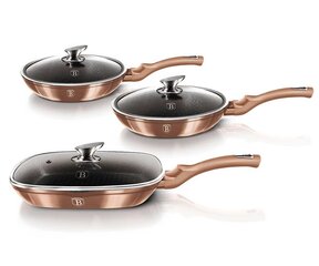 Berlinger Haus graniidist pannikomplekt, 3tk., Rose Gold Line BH-6195 цена и информация | Cковородки | kaup24.ee