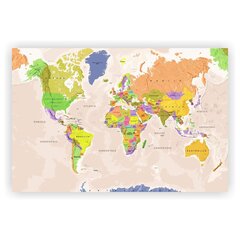 Korgimaal - Maailma värvikaart II. leedu keel hind ja info | Seinapildid | kaup24.ee
