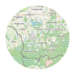 Korgimaaling – Leedu detailne kaart цена и информация | Картины, живопись | kaup24.ee