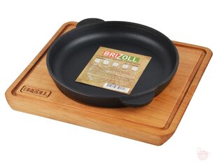 "BRIZOLL" сковорода чугунная порционная с подставкой  16х2,5 см "HoReCa" цена и информация | Cковородки | kaup24.ee