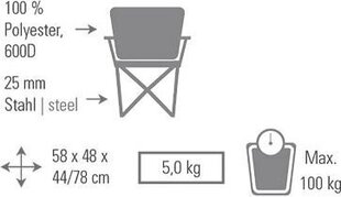 Kokkupandav tool High Peak Cadiz hind ja info | Matkamööbel | kaup24.ee