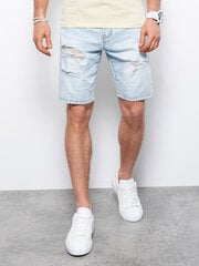 Мужские джинсовые шорты Омбре W304, синие цена и информация | Мужские шорты | kaup24.ee