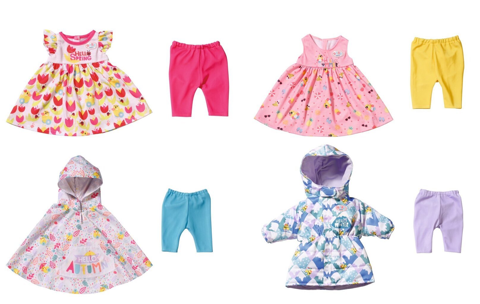 BABY BORN riidekomplekt 4-aastaaega, 43 cm цена и информация | Tüdrukute mänguasjad | kaup24.ee