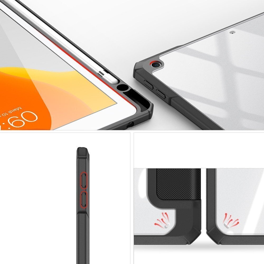 Tahvelarvuti ümbris Dux Ducis Toby Apple iPad 10.2 2021/iPad 10.2 2020/iPad 10.2 2019 must hind ja info | Tahvelarvuti kaaned ja kotid | kaup24.ee