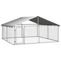 vidaXL katusega koeraaed, 300 x 300 x 150 cm hind ja info | Pesad, padjad | kaup24.ee