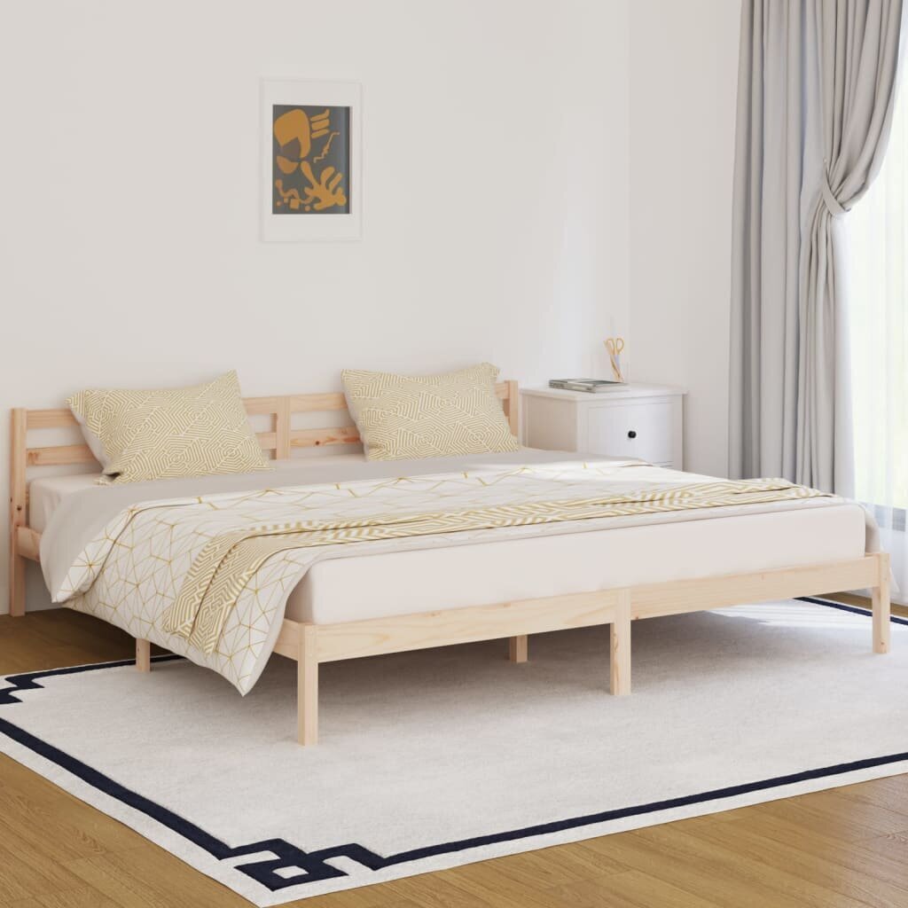 810450 vidaXL Bed Frame Solid Wood Pine 200x200 cm цена и информация | Voodid | kaup24.ee