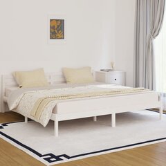 810451 vidaXL Bed Frame Solid Wood Pine 200x200 cm White цена и информация | Кровати | kaup24.ee