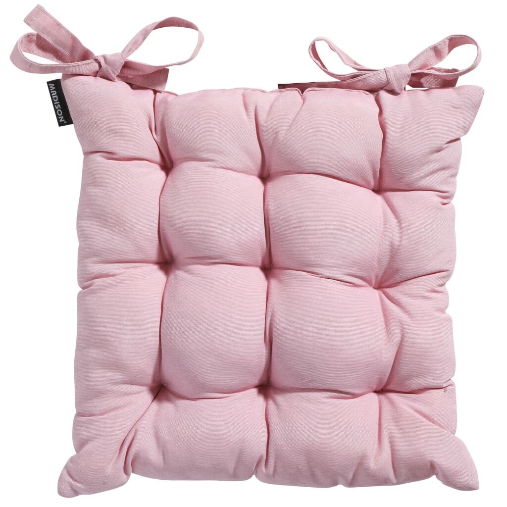 434751 Madison Seat Cushion "Panama" 46x46 cm Soft Pink hind ja info | Toolipadjad ja -katted | kaup24.ee