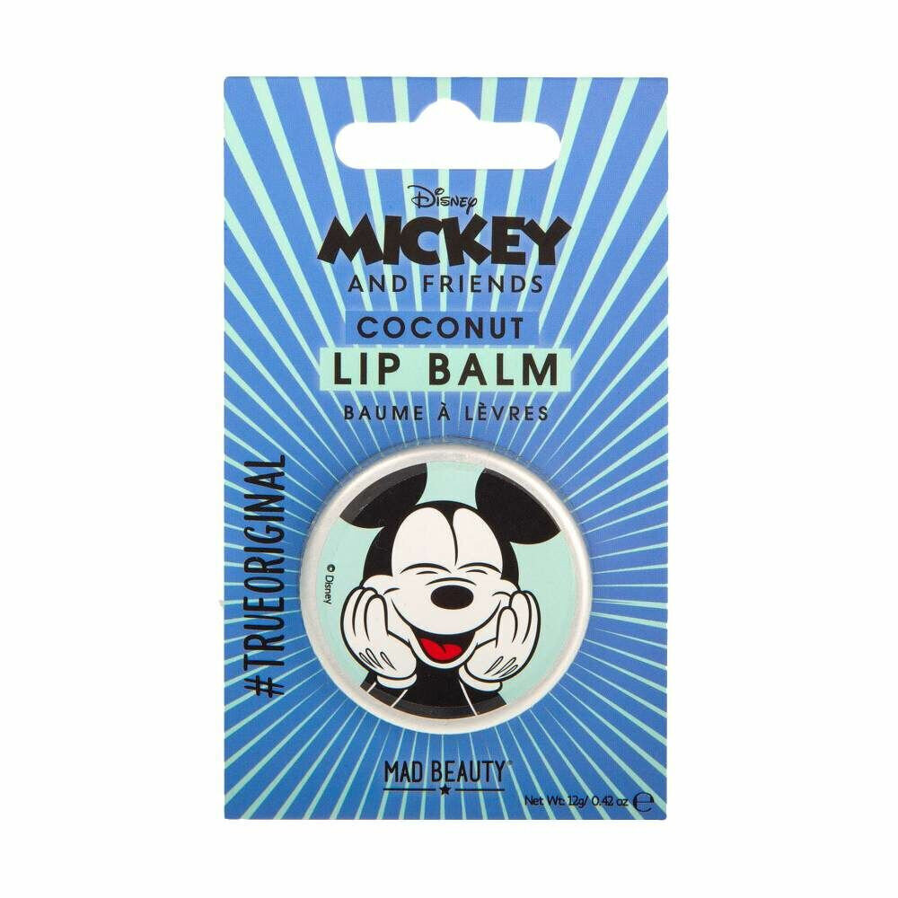 Huulepalsam Mad Beauty Disney M&F Mickey Kookos (12 g) hind ja info | Huulepulgad, -läiked, -palsamid, vaseliin | kaup24.ee