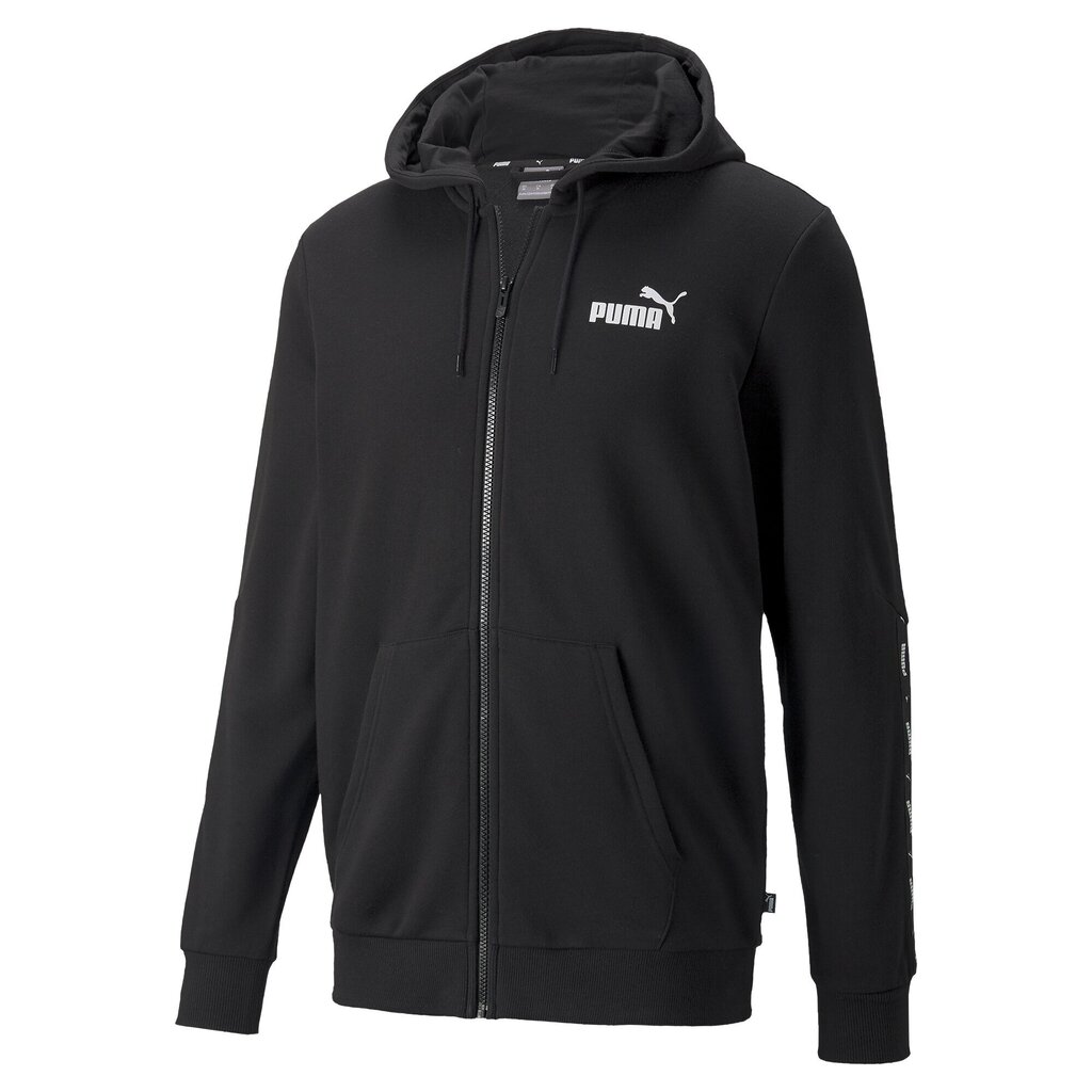 Puma Džemprid Ess+ Tape Full-Zip Black 848768 01 цена и информация | Meeste kampsunid | kaup24.ee