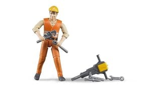 BRUDER Фигурка строительного рабочего с инструментами 10cm цена и информация | Игрушки для мальчиков | kaup24.ee