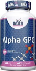 Toidulisand Haya Labs Alpha GPC 300 mg 60 vege kapslit цена и информация | Витамины, пищевые добавки, препараты для хорошего самочувствия | kaup24.ee