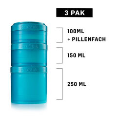 Blender Bottle Expansion pak Prostak Black-clear 100-150-200 cc hind ja info | Toidu säilitusnõud | kaup24.ee