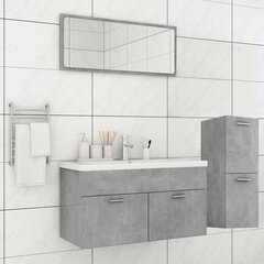 vidaXL vannitoamööblikomplekt, betoonhall, puitlaastplaat цена и информация | Комплекты в ванную | kaup24.ee