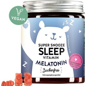 Bears With Benefits Super Snooze unevitamiin, Melatonin &amp; B6 60 tk hind ja info | Vitamiinid, toidulisandid, preparaadid tervise heaoluks | kaup24.ee