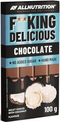 Šokolaad AllNutrition F**KING DELICIOUS chocolate 100 g - milky choco with coconut цена и информация | Функциональные продукты питания (суперфуд) | kaup24.ee