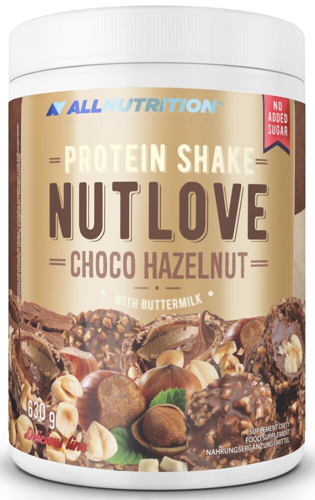 Toidulisand AllNutrition Nutlove Protein Shake 630 g, šokolaadi sarapuupähkel hind ja info | Vitamiinid, toidulisandid, preparaadid tervise heaoluks | kaup24.ee