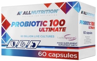 Toidulisand AllNutrition Probiotic 100 Ultimate 60 kapslit LactoSpore hind ja info | Vitamiinid, toidulisandid, preparaadid tervise heaoluks | kaup24.ee