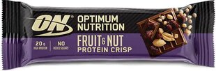 Optimum Nutrition Fruit &amp; Nut Crisp Bar 70g - maapähklid ja rosinad hind ja info | Vitamiinid, toidulisandid, preparaadid tervise heaoluks | kaup24.ee