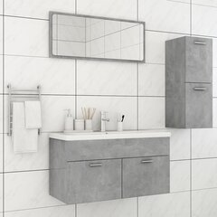 vidaXL vannitoamööblikomplekt, betoonhall, puitlaastplaat hind ja info | Vannitoa komplektid | kaup24.ee