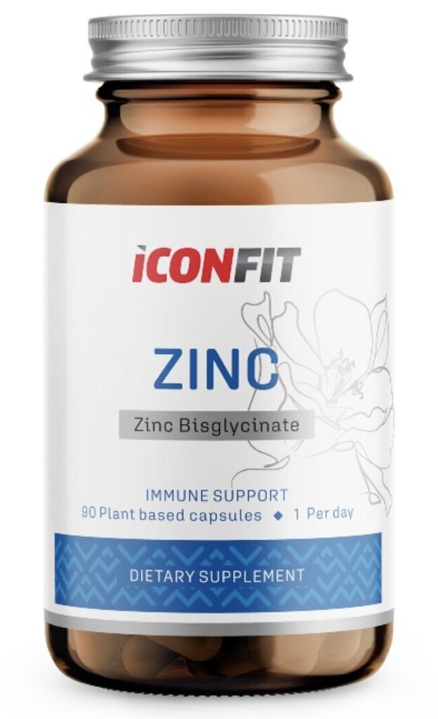 Iconfit Zinc 90 kapslit hind ja info | Vitamiinid, toidulisandid, preparaadid tervise heaoluks | kaup24.ee