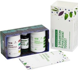 Ecosh Terviklik kehapuhastuskuur (Detox) – 3 organismi puhastavat toodet + käsiraamat hind ja info | Vitamiinid, toidulisandid, preparaadid tervise heaoluks | kaup24.ee