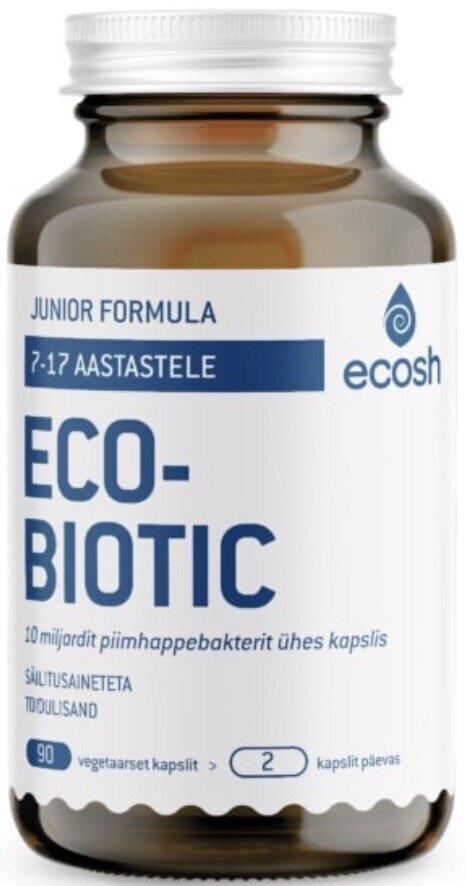 Ecosh Ecobiotic Junior probiootikumid 90 vege kapslit hind ja info | Vitamiinid, toidulisandid, preparaadid tervise heaoluks | kaup24.ee