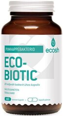 Ecosh Ecobiotic пробиотики 40 растительных капсул цена и информация | Витамины, пищевые добавки, препараты для хорошего самочувствия | kaup24.ee