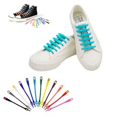 Силиконовые шнурки для обуви, Голубой цвет цена и информация | Уход за одеждой и обувью | kaup24.ee