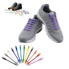 Силиконовые шнурки для обуви, Фиолетовый цвет цена и информация | Уход за одеждой и обувью | kaup24.ee