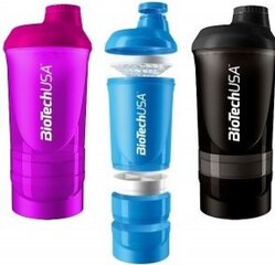 Šeiker Biotech USA Wave + 600 ml (+ 250 ml + 100 ml) hind ja info | Joogipudelid | kaup24.ee