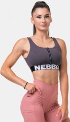 Nebbia Smart Zip Front Sports Bra 578, marron hind ja info | Naiste spordiriided | kaup24.ee