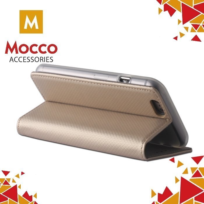 Telefoni ümbris Mocco Smart Magnet Book Case, sobib LG M200N K8 (2017) telefonile, kuldne hind ja info | Telefoni kaaned, ümbrised | kaup24.ee